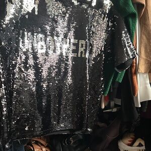 Serena Williams Black Sequin Top